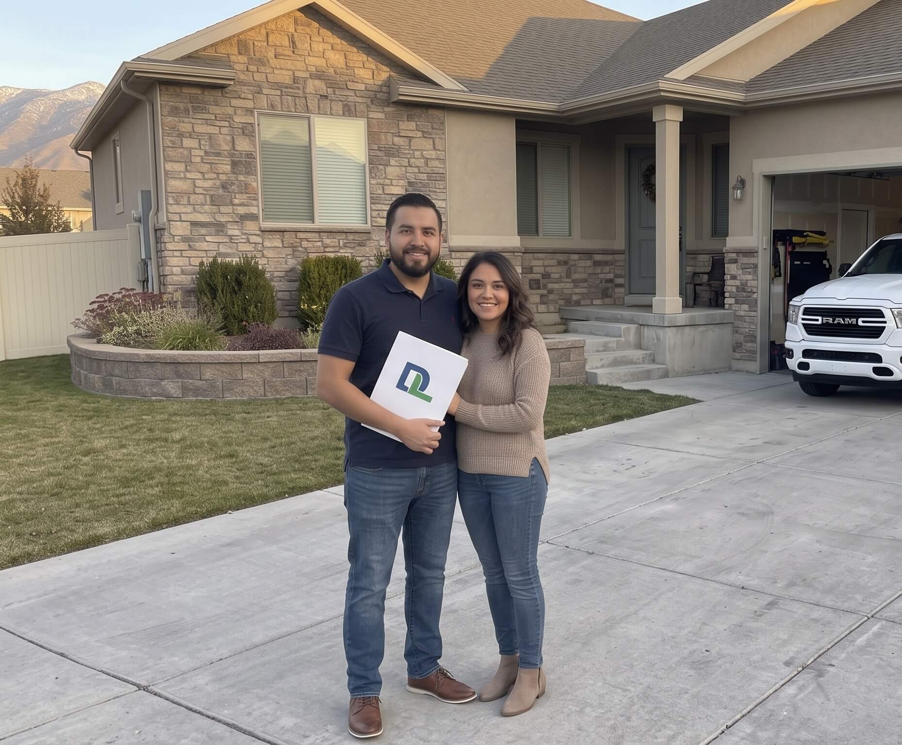 Driver with their new vehicle